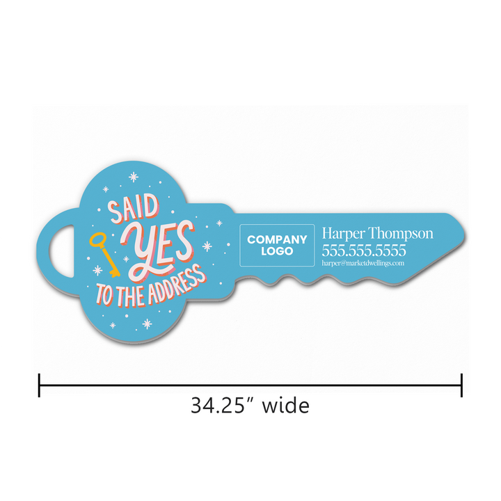 Customizable | Said Yes To The Address Sign | Photo Prop | DSY-22-AB Key Sign Market Dwellings