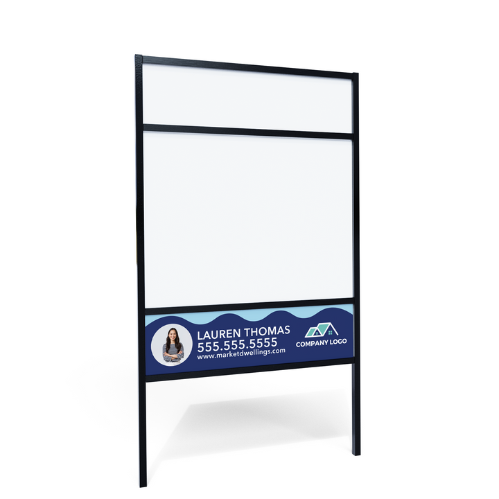 Customizable Wavy Real Estate Sign Rider | DSR-8