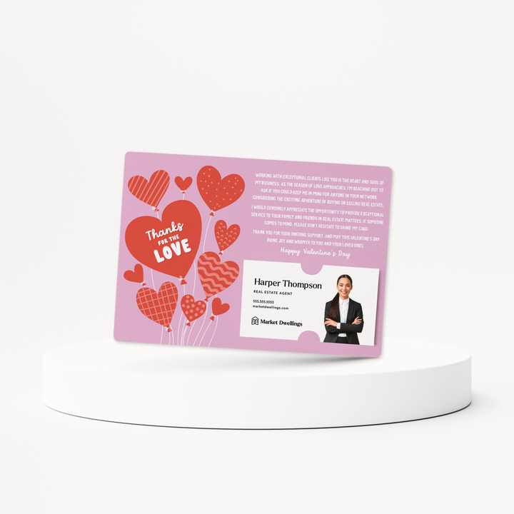Set of Thanks For The Love | Valentine's Day Mailers | Envelopes Included | M153-M003-AB Mailer Market Dwellings   