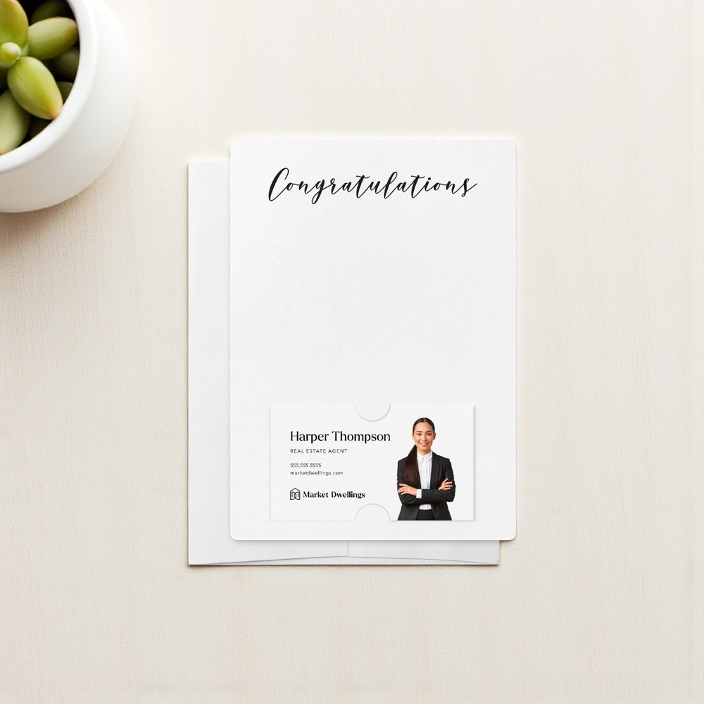Set of "Congratulations" Notecards | Envelopes Included | M31-M007 Notecards Market Dwellings