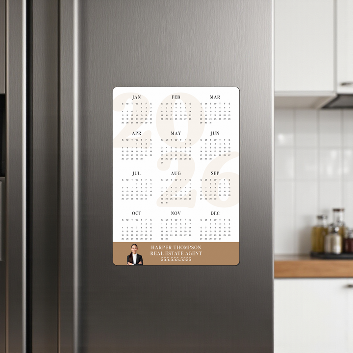 Customizable | 2026 Calendar Refrigerator Magnets Magnet Market Dwellings