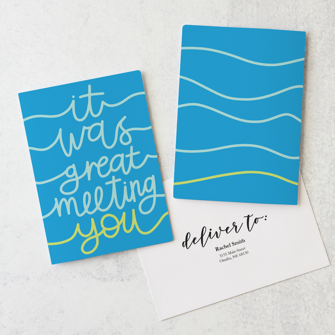 Set of It was great meeting you | Greeting Cards | Envelopes Included | 77-GC001