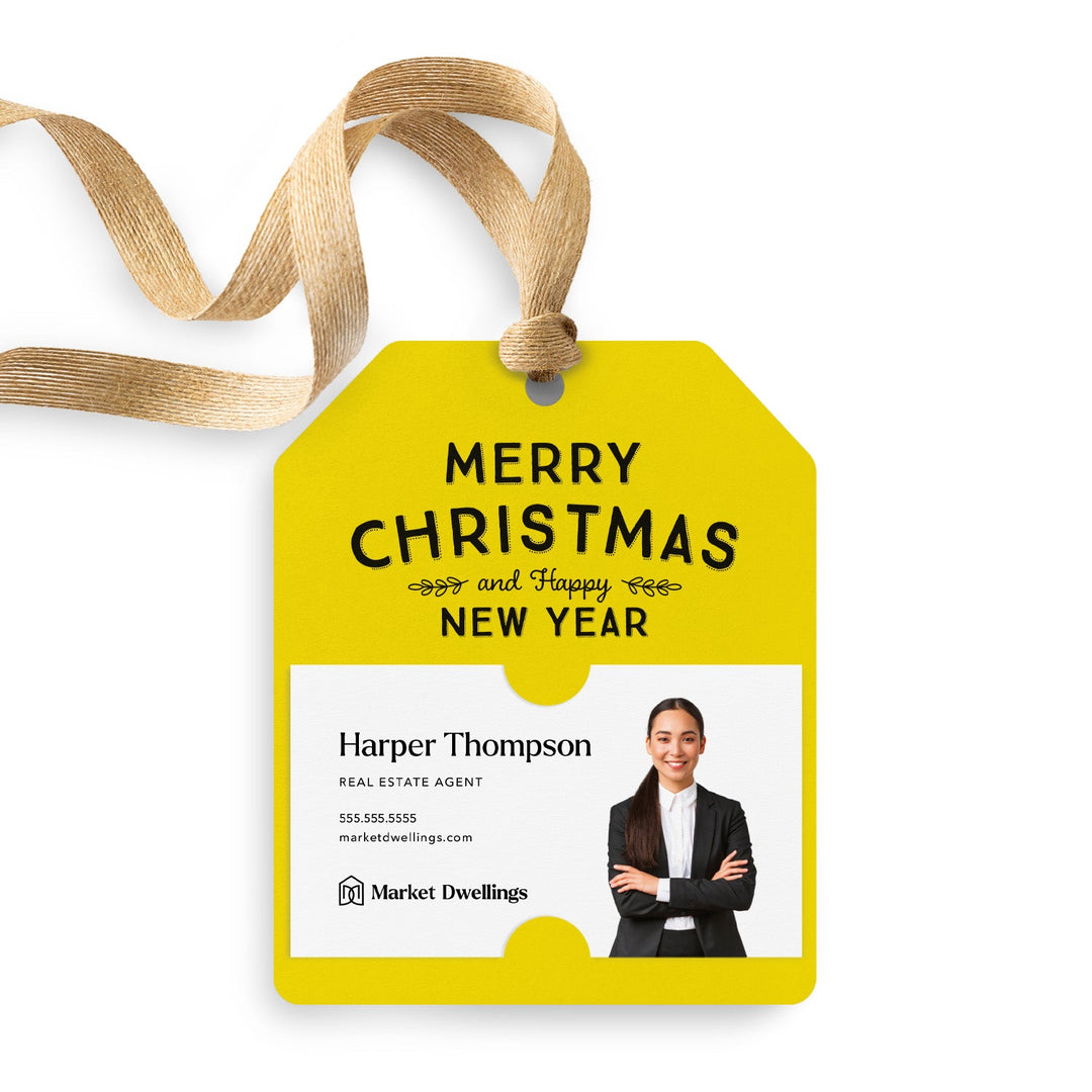 Merry Christmas and Happy New Year | Gift Tags Gift Tag Market Dwellings LEMON