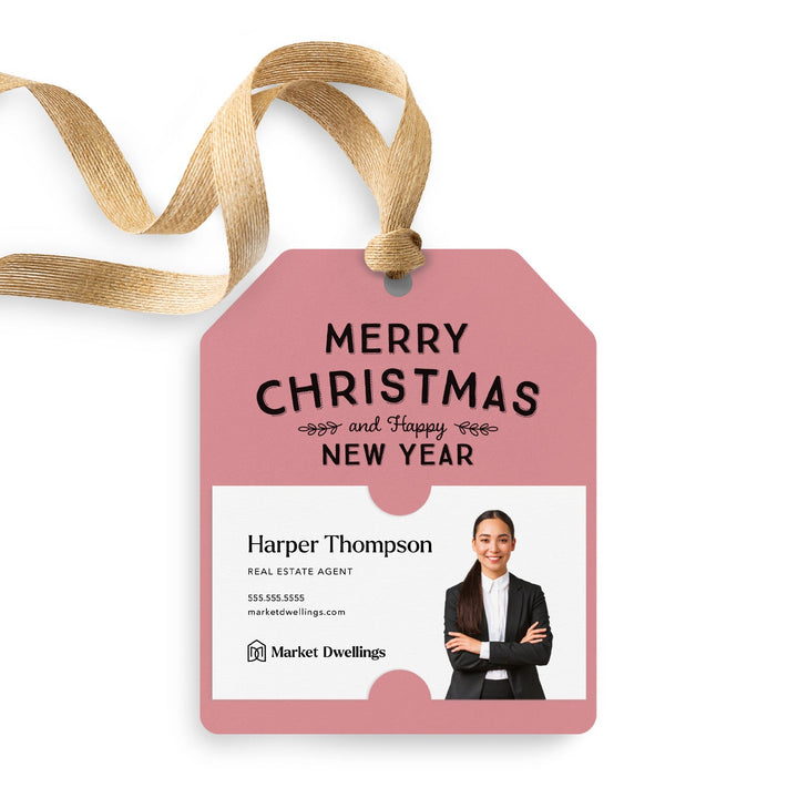 Merry Christmas and Happy New Year | Gift Tags Gift Tag Market Dwellings LIGHT PINK