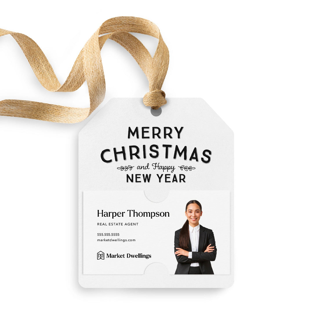 Merry Christmas and Happy New Year | Gift Tags Gift Tag Market Dwellings WHITE