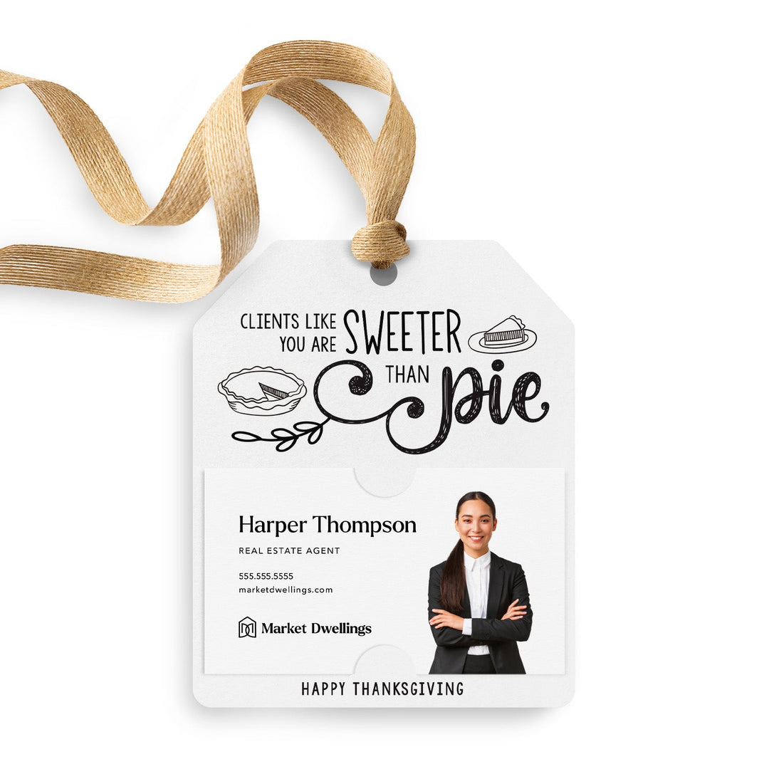 Clients Like You Are Sweeter Than Pie | Gift Tags Gift Tag Market Dwellings WHITE