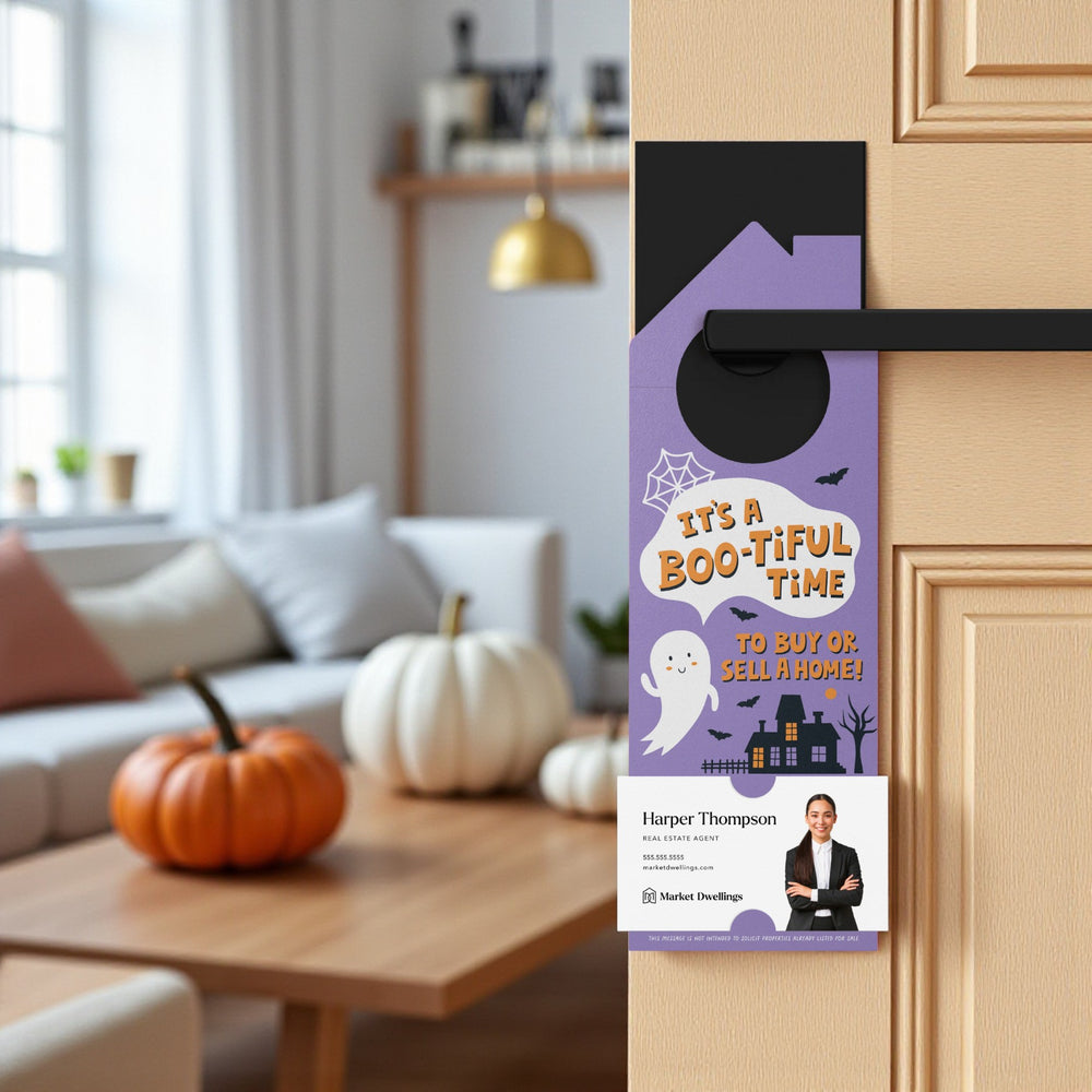 It's A Boo-Tiful Time To Buy Or Sell A Home! Door Hangers Holiday Door Hanger Market Dwellings