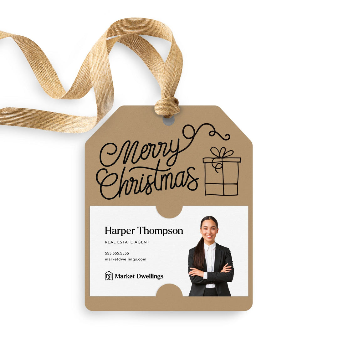 Merry Christmas Gift Tags | Gift Tags Gift Tag Market Dwellings KRAFT