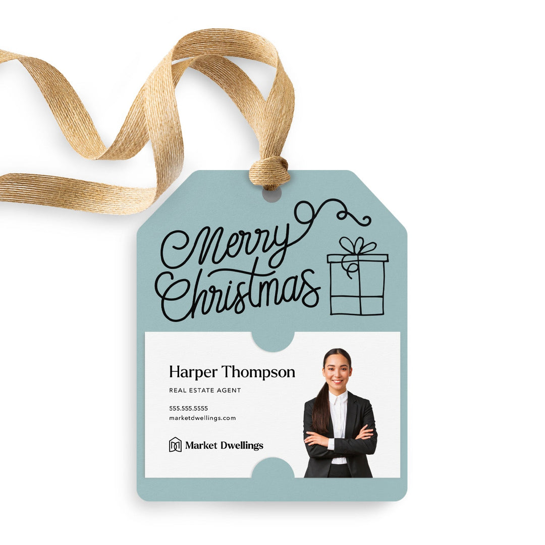 Merry Christmas Gift Tags | Gift Tags Gift Tag Market Dwellings LIGHT BLUE