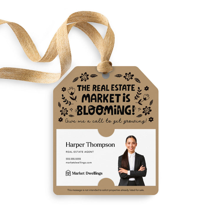 The Real Estate Market is Blooming | Gift Tags Gift Tag Market Dwellings KRAFT