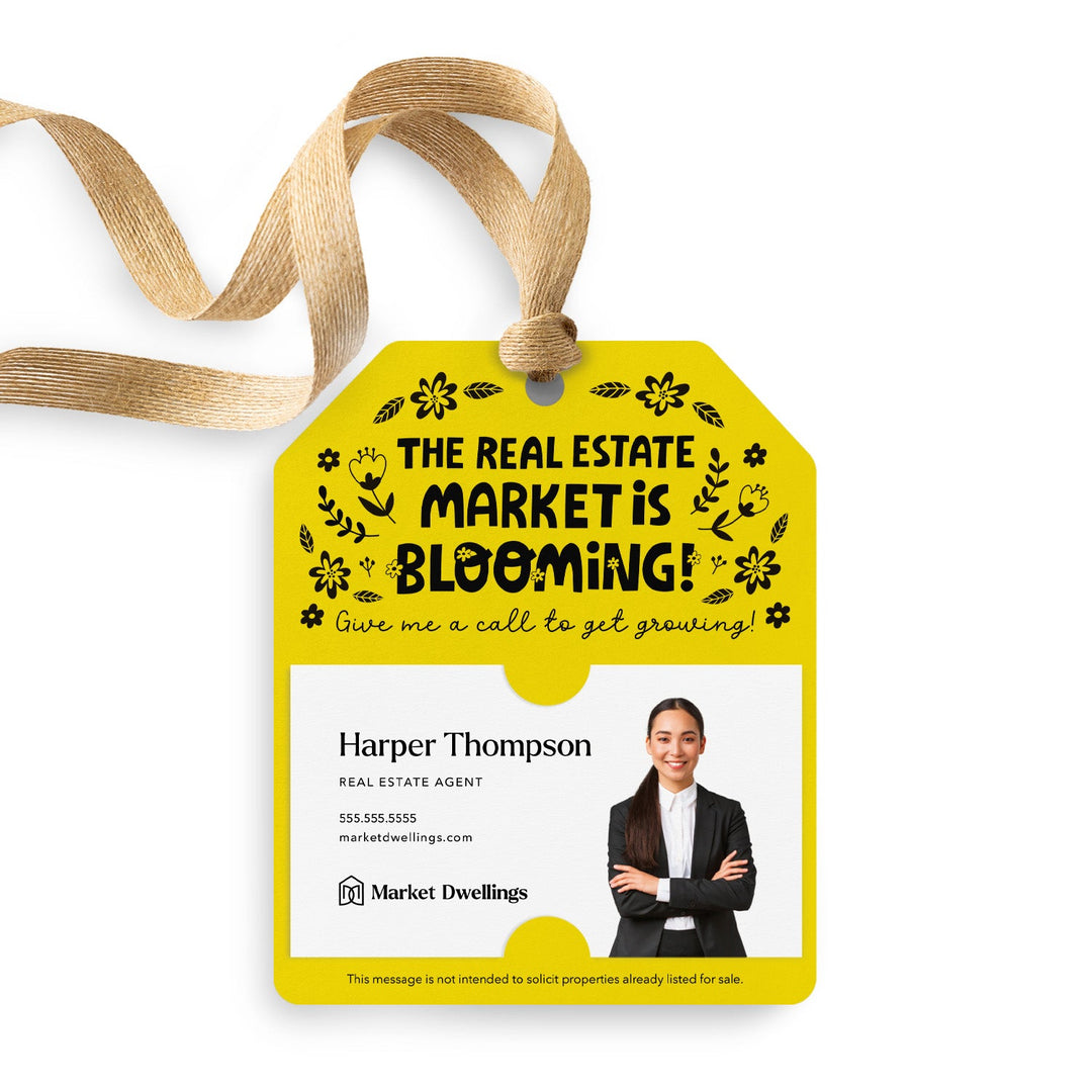 The Real Estate Market is Blooming | Gift Tags Gift Tag Market Dwellings LEMON