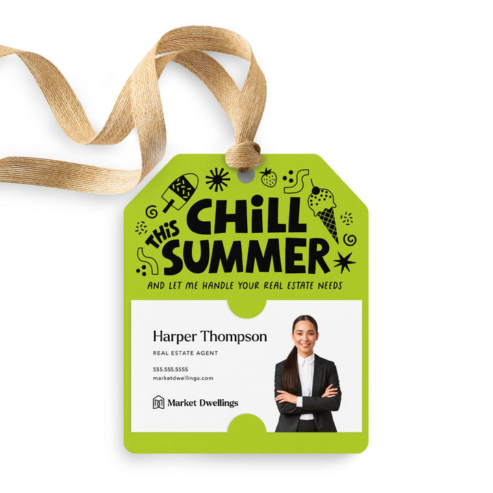 Chill this Summer Real Estate | Pop By Gift Tags | 111-GT001 Gift Tag Market Dwellings KRAFT  