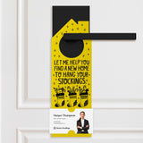 Let Me Help You Find A New Home To Hang Your Stockings Door Hangers Holiday Door Hanger Market Dwellings LEMON 10