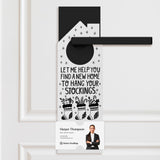 Let Me Help You Find A New Home To Hang Your Stockings Door Hangers Holiday Door Hanger Market Dwellings WHITE 10