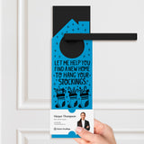 Let Me Help You Find A New Home To Hang Your Stockings Door Hangers Holiday Door Hanger Market Dwellings