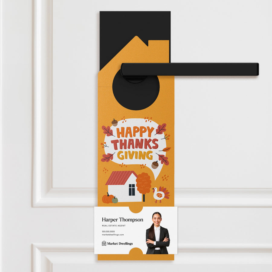 Happy Thanksgiving Door Hangers Door Hanger Market Dwellings