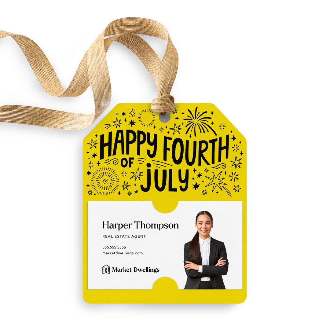 Happy 4th of July Pop By Gift Tags | 113-GT001 Gift Tag Market Dwellings GREEN APPLE  