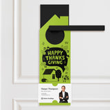 Happy Thanksgiving Neighbor Door Hangers Holiday Door Hanger Market Dwellings GREEN APPLE 10