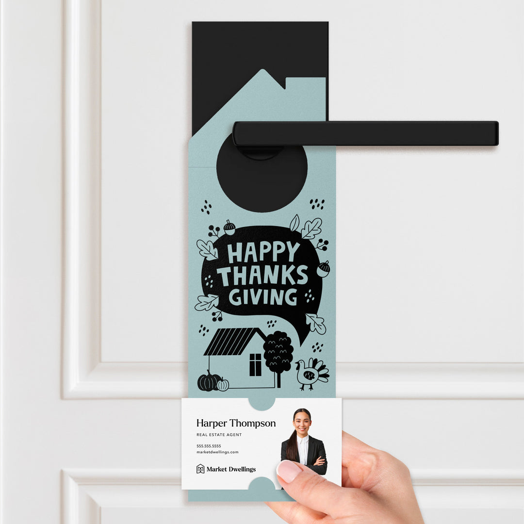 Happy Thanksgiving Neighbor Door Hangers Door Hanger Market Dwellings