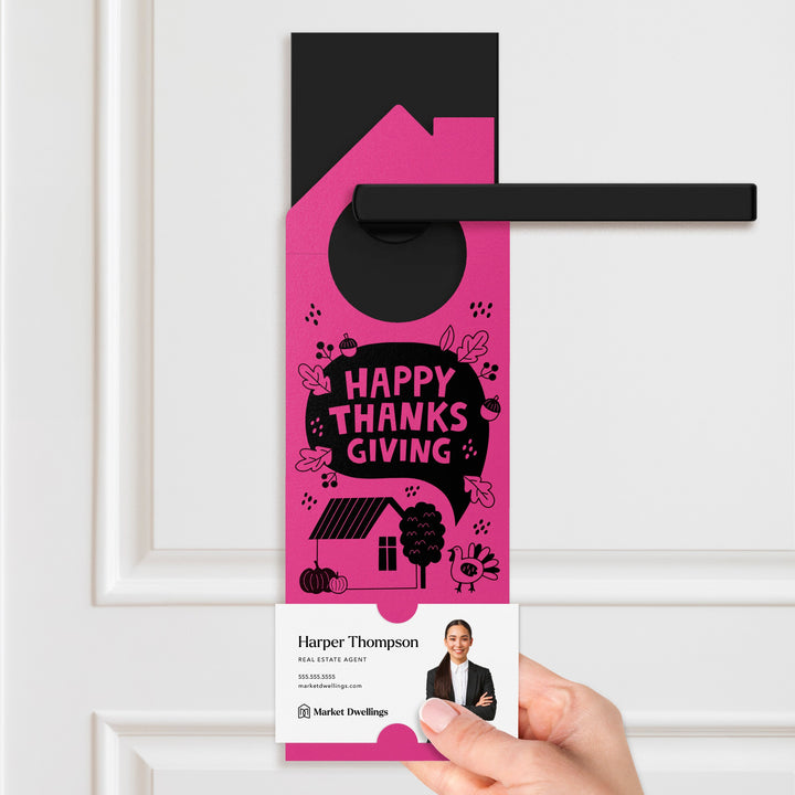 Happy Thanksgiving Neighbor Door Hangers Door Hanger Market Dwellings