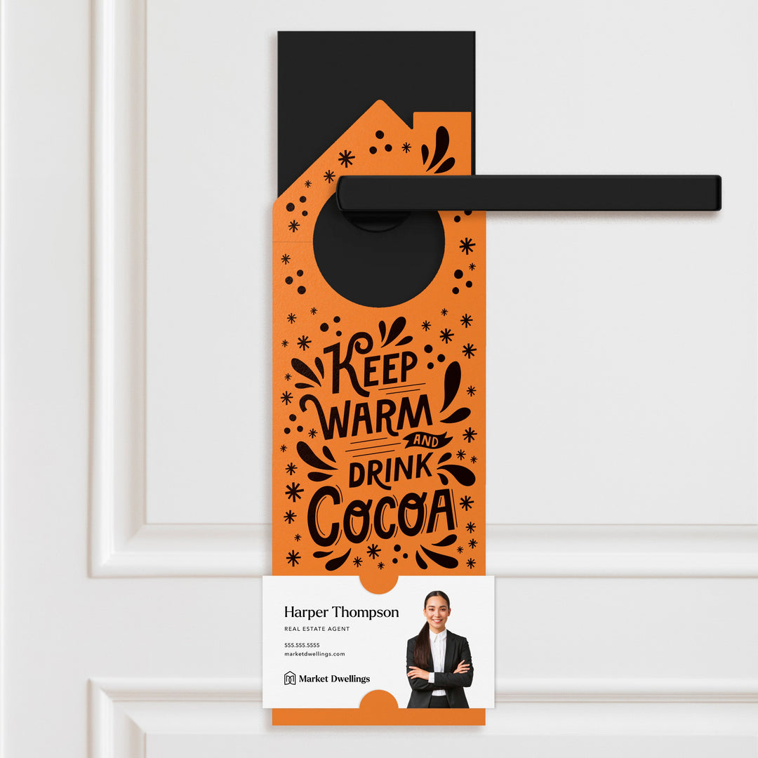 Keep Warm and Drink Cocoa Door Hangers Door Hanger Market Dwellings CARROT