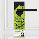 Keep Warm and Drink Cocoa Door Hangers Season Door Hanger Market Dwellings GREEN APPLE 10