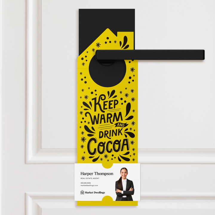 Keep Warm and Drink Cocoa Door Hangers Door Hanger Market Dwellings LEMON