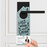 Keep Warm and Drink Cocoa Door Hangers Season Door Hanger Market Dwellings