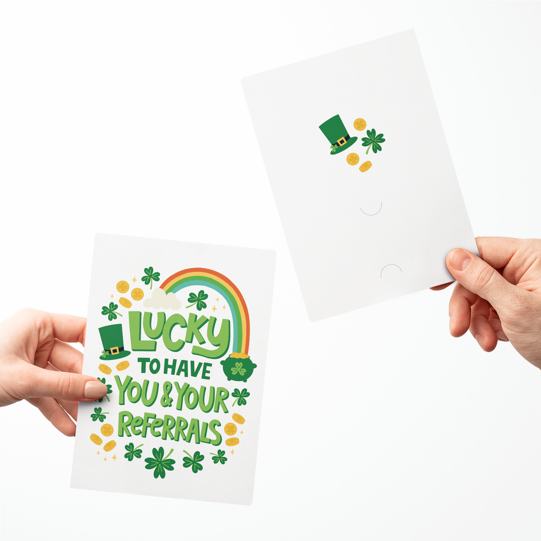 Set of Lucky To Have You And Your Referrals | St. Patrick's Day Greeting Cards | Envelopes Included | 116-GC001 Greeting Card Market Dwellings