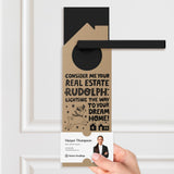 Consider Me Your Real Estate Rudolph: Lighting The Way To Your Dream Home Door Hangers Holiday Door Hanger Market Dwellings