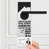 Consider Me Your Real Estate Rudolph: Lighting The Way To Your Dream Home Door Hangers Holiday Door Hanger Market Dwellings