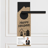 Happy Holidays Door Hangers Holiday Door Hanger Market Dwellings KRAFT 10