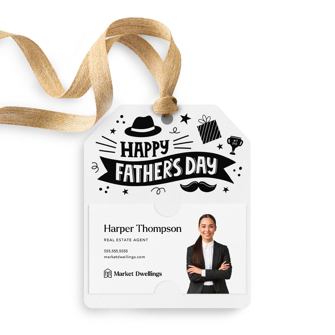 Happy Father's Day | Pop By Gift Tags | 124-GT001 Gift Tag Market Dwellings RAZZLE BERRY  