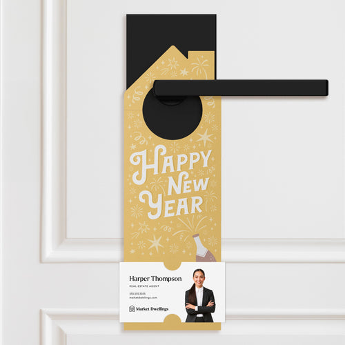 Happy New Year Door Hangers Holiday Door Hanger Market Dwellings BUTTERSCOTCH 10