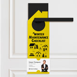 Winter Maintenance Checklist Door Hangers Season Door Hanger Market Dwellings