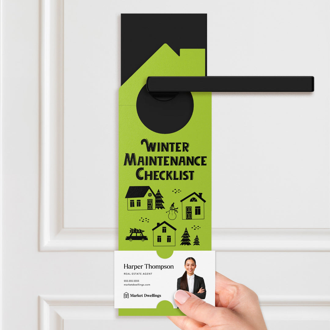 Winter Maintenance Checklist Door Hangers Door Hanger Market Dwellings