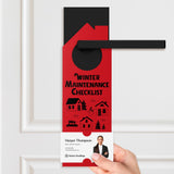 Winter Maintenance Checklist Door Hangers Season Door Hanger Market Dwellings