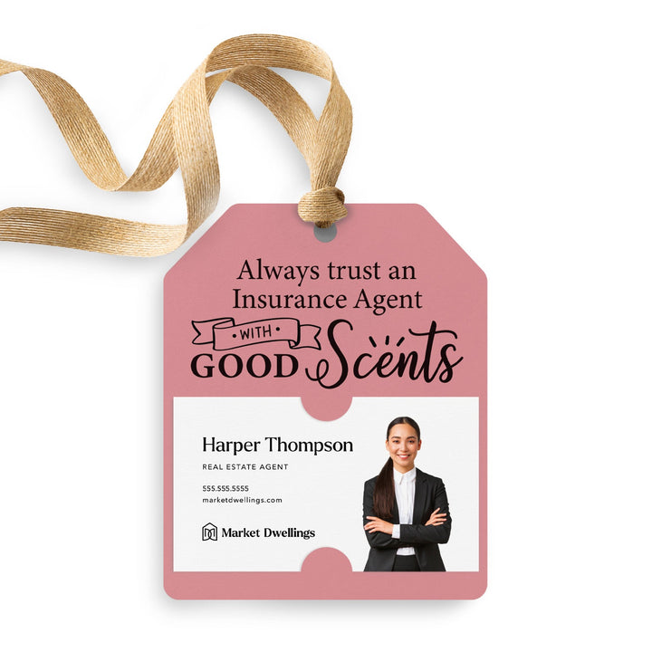 Always Trust an Insurance Agent with Good Scents | Gift Tags Gift Tag Market Dwellings LIGHT PINK