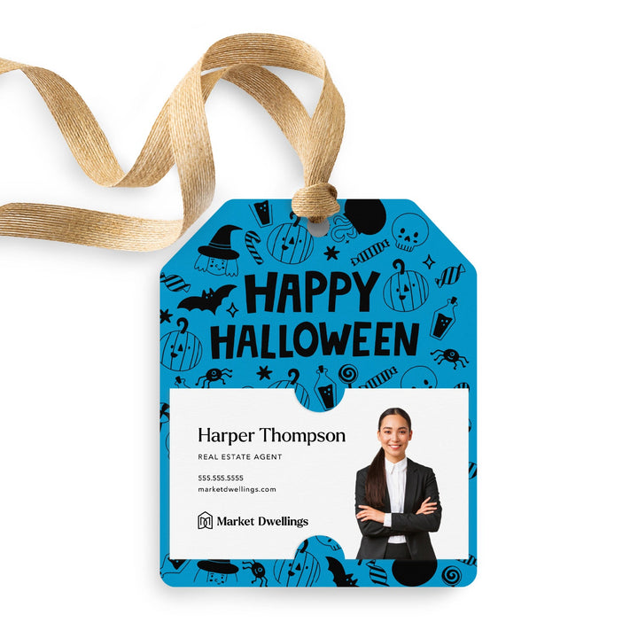 Happy Halloween | Halloween Gift Tags | 136-GT001 Gift Tag Market Dwellings GREEN APPLE  