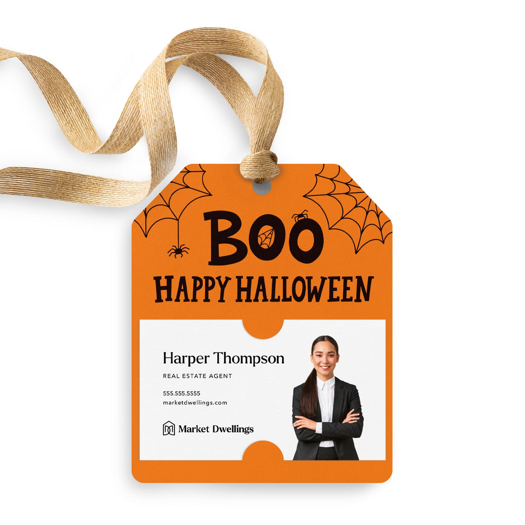 Boo Happy Halloween | Halloween Gift Tags | 138-GT001 Gift Tag Market Dwellings KRAFT  