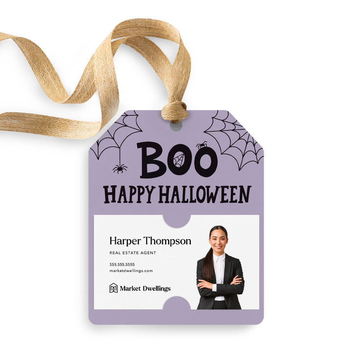 Boo Happy Halloween | Gift Tags Gift Tag Market Dwellings LIGHT PURPLE