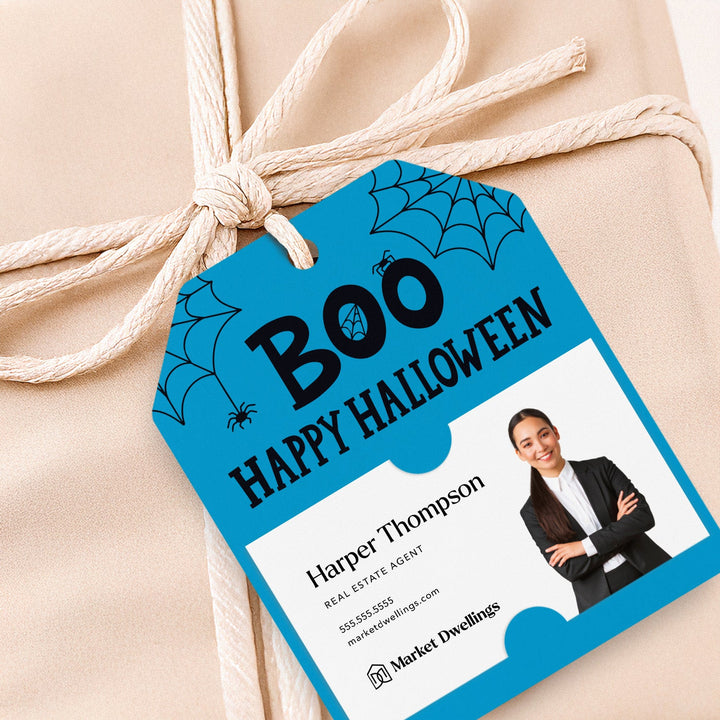 Boo Happy Halloween | Halloween Gift Tags | 138-GT001 Gift Tag Market Dwellings RAZZLE BERRY  