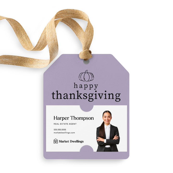 Happy Thanksgiving | Gift Tags Gift Tag Market Dwellings LIGHT PURPLE