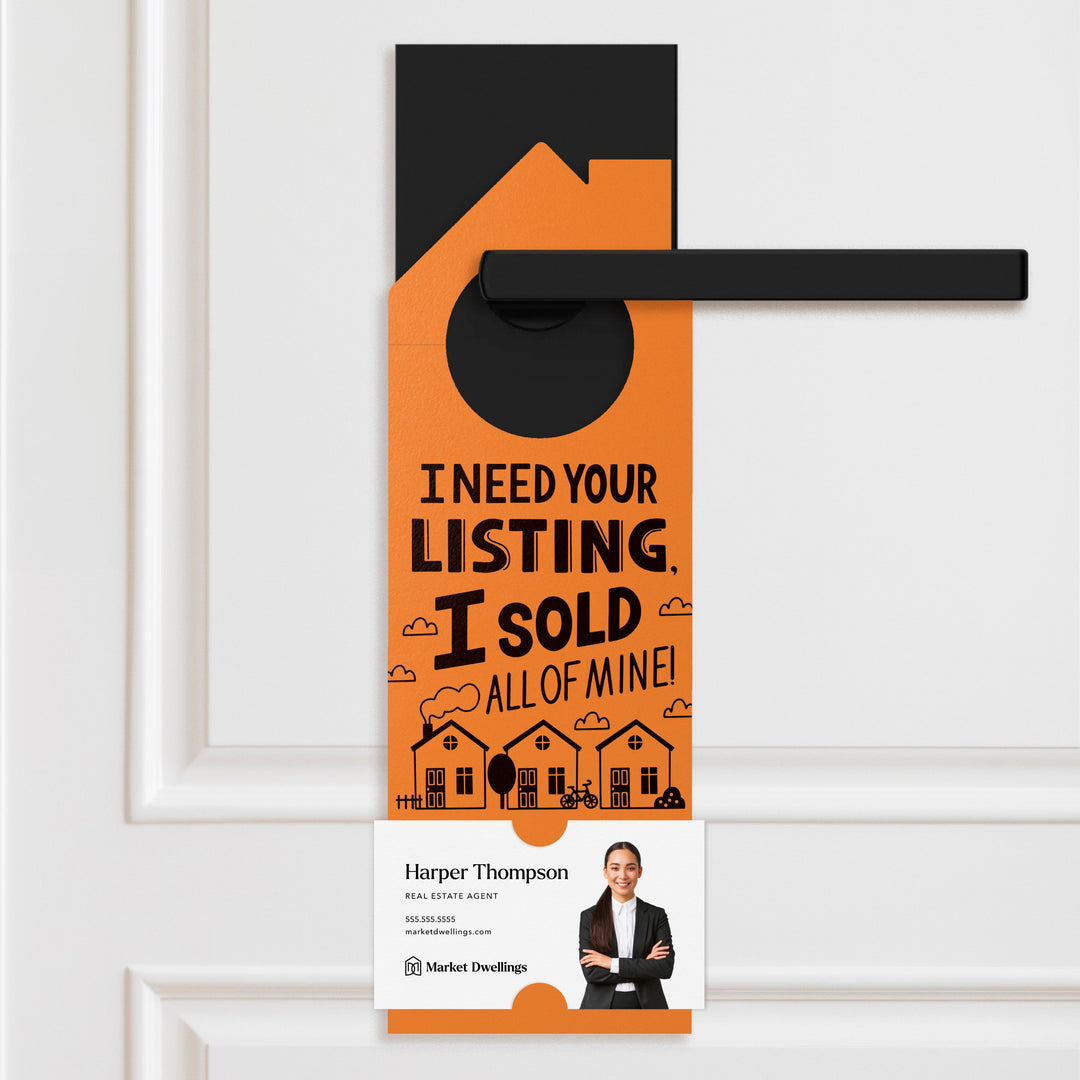 I Need Your Listing, I Sold All Of Mine! | Door Hangers | 155-DH002 Door Hanger Market Dwellings LIGHT PURPLE  