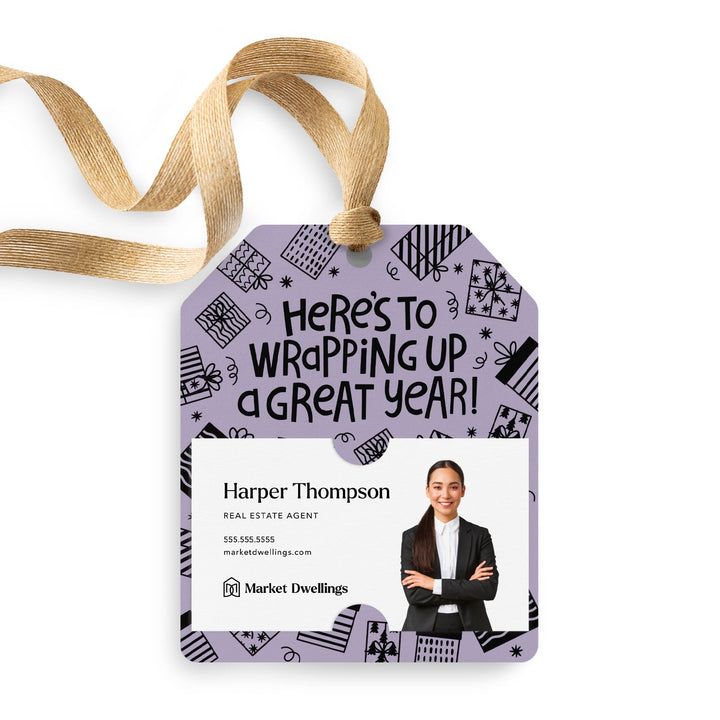 Here's To Wrapping Up A Great Year! | Gift Tags Gift Tag Market Dwellings LIGHT PURPLE