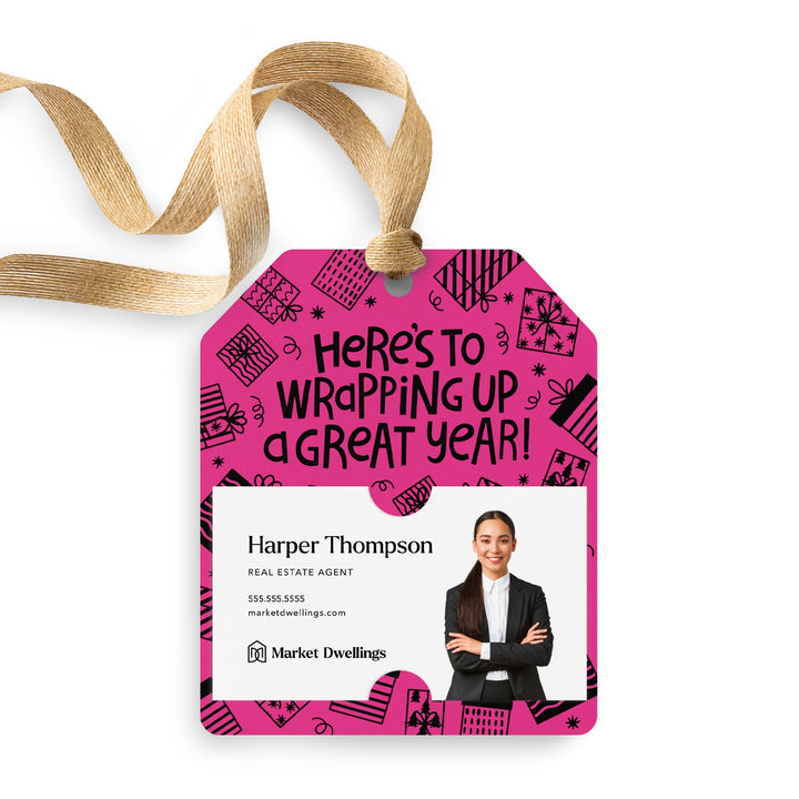 Here's To Wrapping Up A Great Year! | Gift Tags Gift Tag Market Dwellings RAZZLE BERRY