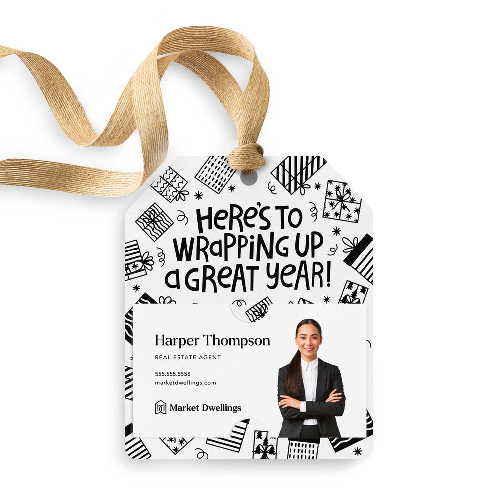 Here's To Wrapping Up A Great Year! | Gift Tags Gift Tag Market Dwellings WHITE 12