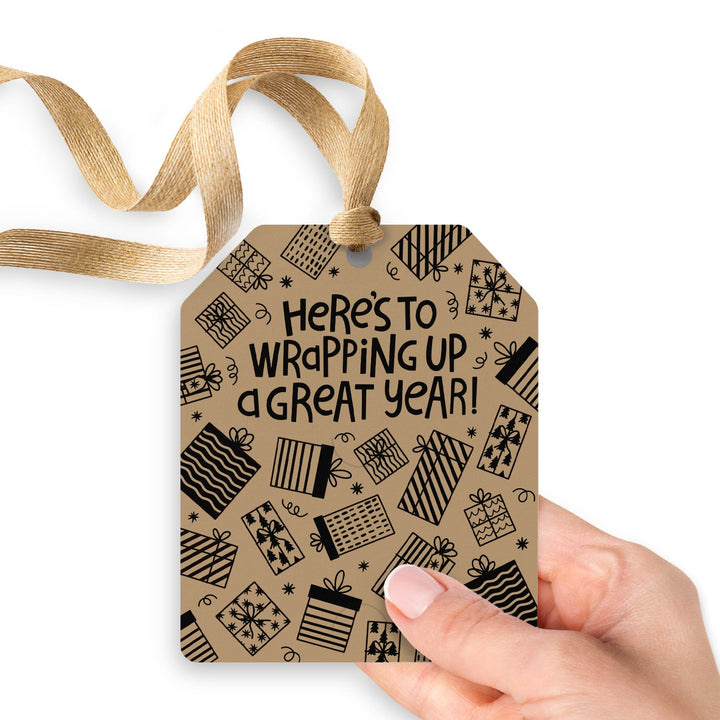 Here's To Wrapping Up A Great Year! | Gift Tags