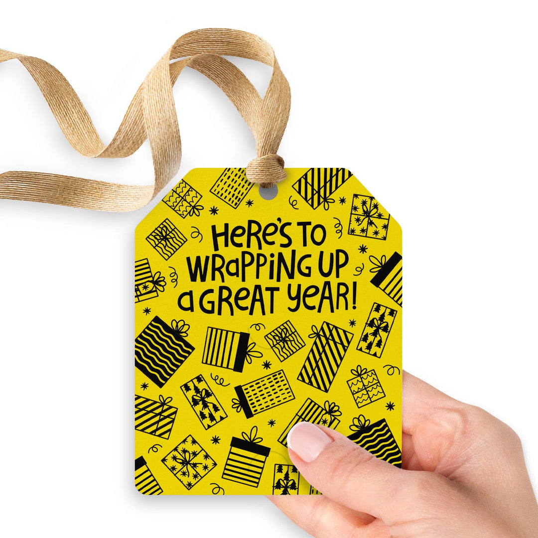 Here's To Wrapping Up A Great Year! | Gift Tags