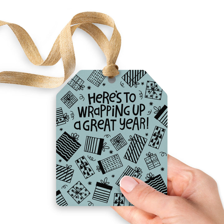 Here's To Wrapping Up A Great Year! | Gift Tags